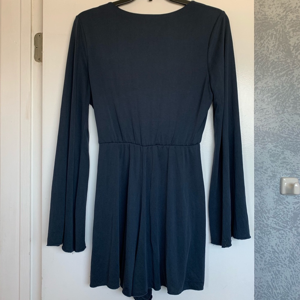 NSR Romper Cute Bell Long Sleeves Blue Purple - Picture 4 of 8